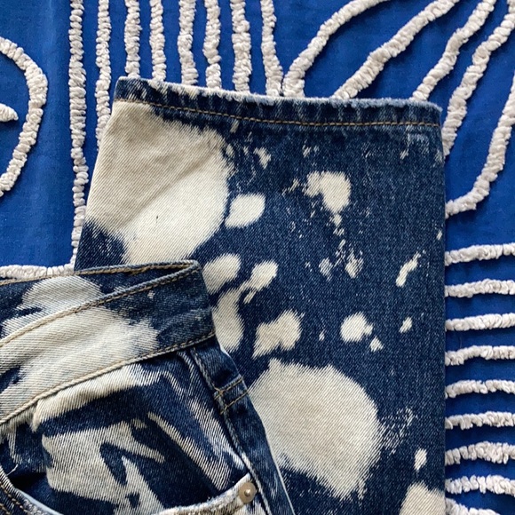 Fashion Nova Retro Bleach Distressed High Rise Skinny Denim Jean Size Large - Picture 7 of 11